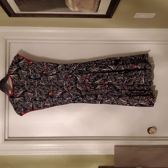 Pinup Girl Clothing Heidi Dress in Fan Print Size M - Picture 2 of 3